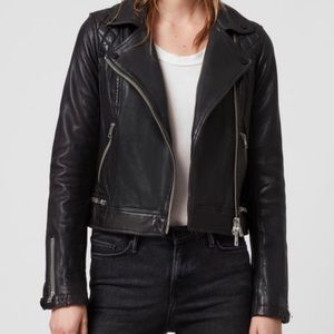 AllSaints Conroy Leather Biker Jacket!! US 6